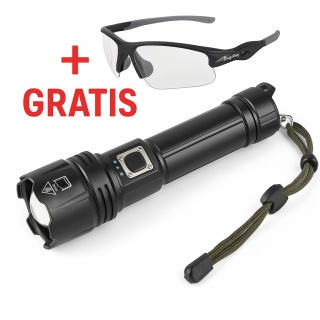 LATARKA TAKTYCZNA LED H38 BARDZO MOCNE ŚWIATŁO KUULEYN + GRATIS