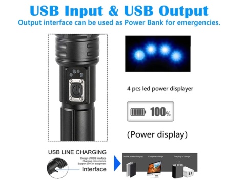 LATARKA TAKTYCZNA LED H38 BARDZO MOCNE ŚWIATŁO KUULEYN + GRATIS