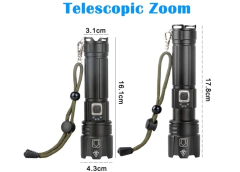 LATARKA TAKTYCZNA LED H38 BARDZO MOCNE ŚWIATŁO KUULEYN + GRATIS