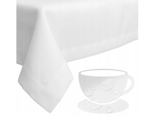 OBRUS PLAMOODPRONY BIAŁY GRUBY GŁADKI JEDNOLITY 100x250