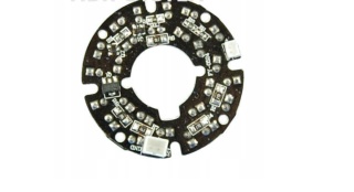 OŚWIETLACZ IR 24 LED REFLEKTOR PODCZERWIENI 44 mm