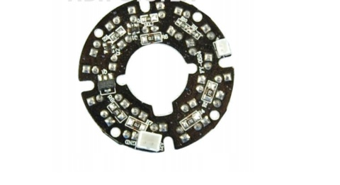 OŚWIETLACZ IR 24 LED REFLEKTOR PODCZERWIENI 44 mm