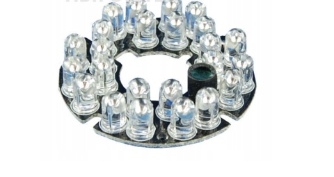 OŚWIETLACZ IR 24 LED REFLEKTOR PODCZERWIENI 44 mm