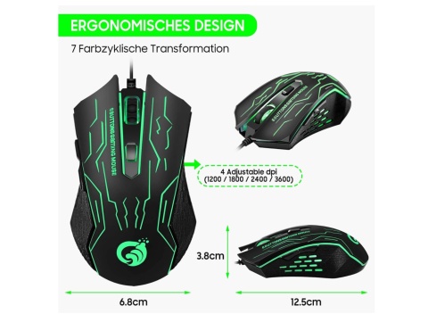 ZESTAW GAMINGOWY BAKTH K5 KLAWIATURA + MYSZKA