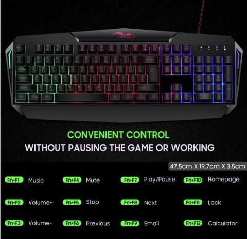 ZESTAW GAMINGOWY BAKTH K5 KLAWIATURA + MYSZKA