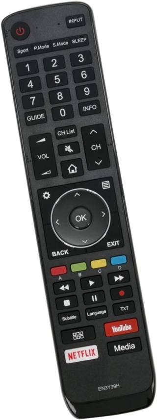 ALLIMITY EN3Y39H pilot zastępczy do Hisense 4K ULED HDR TV