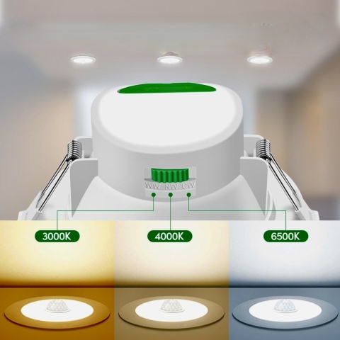 ALUSSO LED REFLEKTOR SUFITOWY Z CZUJNIKIEM RUCHU 12W 3x BARWY REGULOWANE