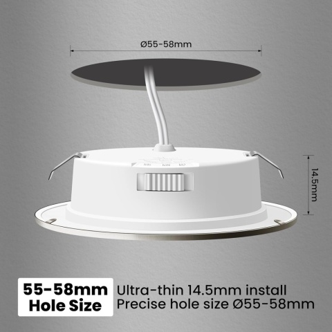 ALUSSO LED REFLEKTORY SUFITOWE WPUSZCZANE 4W 12 V 6 SZT