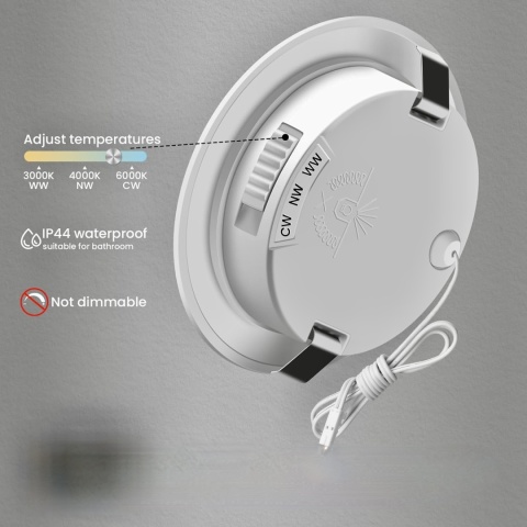 ALUSSO REFLEKTORY SUFITOWE LED 4W 12V IP44 KAMPER 6 SZTUK BIAŁE