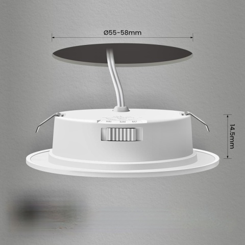 ALUSSO REFLEKTORY SUFITOWE LED 4W 12V IP44 KAMPER 6 SZTUK BIAŁE