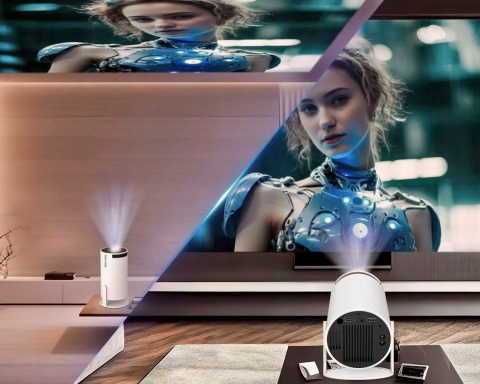 ALWTNIET MINI PROJEKTOR 4K Z WIFI 6, ANDROID 11 BLUETOOTH 5.0 1080P FULL HD