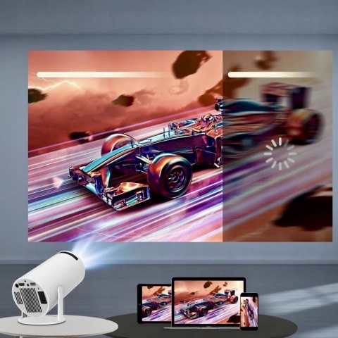 ALWTNIET MINI PROJEKTOR 4K Z WIFI 6, ANDROID 11 BLUETOOTH 5.0 1080P FULL HD