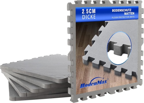 BODENMAX MATA GIMNASTYCZNA ANTYPOŚLIZGOWA PUZZLE 32x32x2,5 CM 6 SZT