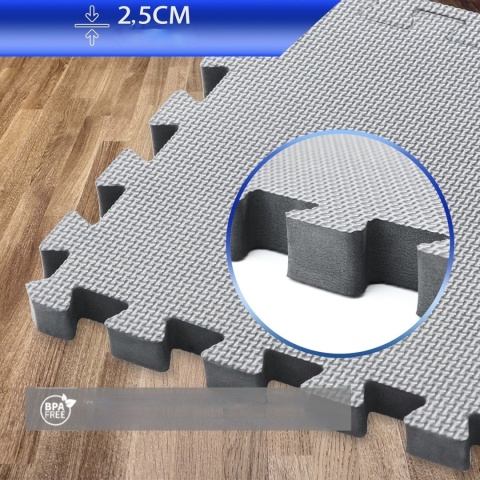 BODENMAX MATA GIMNASTYCZNA ANTYPOŚLIZGOWA PUZZLE 32x32x2,5 CM 6 SZT