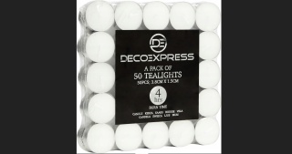 DECO EXPRESS ZETSAW ŚWIEC BEZZAPACHOWYCH KOLOR TEALIGHT