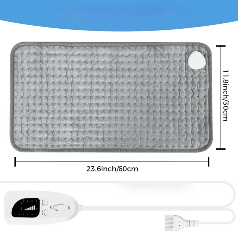 DYWANIK GRZEWCZY MATA GRZEWCZA KOC ELEKTRYCZNY PILOT Z REGULACJĄ 60*30CM