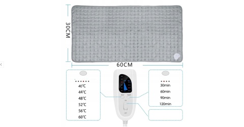 DYWANIK GRZEWCZY MATA GRZEWCZA KOC ELEKTRYCZNY PILOT Z REGULACJĄ 60*30CM