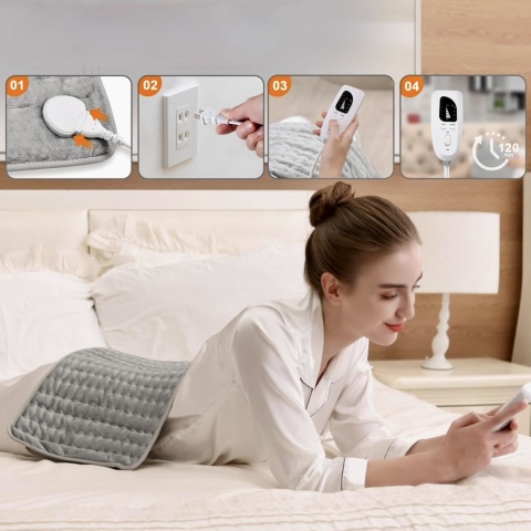 DYWANIK GRZEWCZY MATA GRZEWCZA KOC ELEKTRYCZNY PILOT Z REGULACJĄ 60*30CM