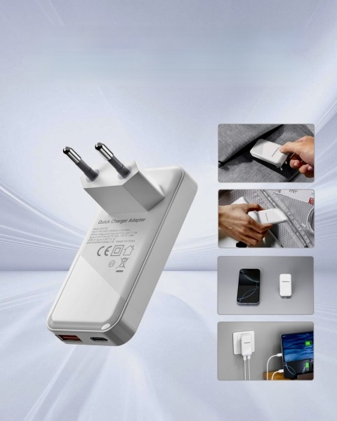 ELEXLINCO ZASILACZ USB C PD 3.0 Power Adapter 20W 2-Portowa ładowarka USB