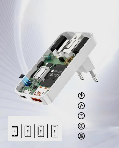 ELEXLINCO ZASILACZ USB C PD 3.0 Power Adapter 20W 2-Portowa ładowarka USB