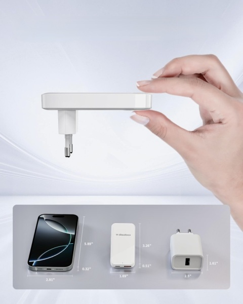 ELEXLINCO ZASILACZ USB C PD 3.0 Power Adapter 20W 2-Portowa ładowarka USB