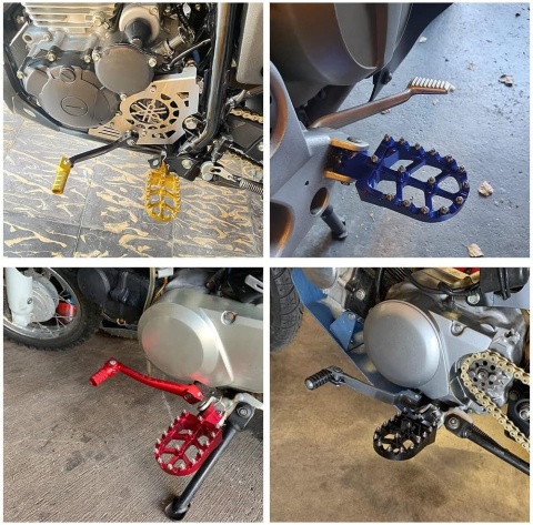 JFG RACING PODNÓŻEK MOTOCYKLOWY UNIWERSALNY ALUMINIOWY CNC OFF ROAD