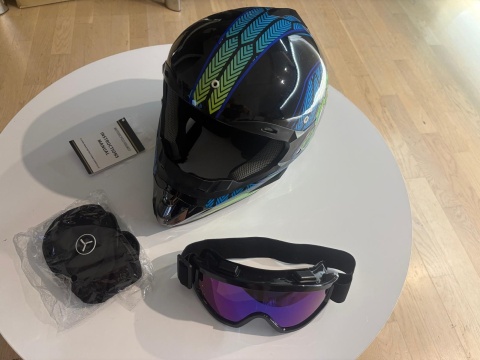KASK DZIECIĘCY MOTOCYKLOWY MTB L 56-57 cm CROSS QUAD + KOMINIARKA