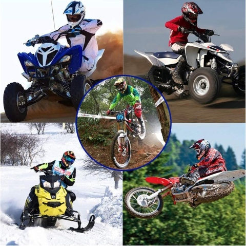 KASK DZIECIĘCY MOTOCYKLOWY MTB L 56-57 cm CROSS QUAD + RĘKAWICE KOMINIARKA