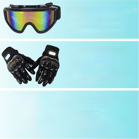 KASK DZIECIĘCY MOTOCYKLOWY MTB S 52-53 cm CROSS QUAD + RĘKAWICE OCHRANIACZE