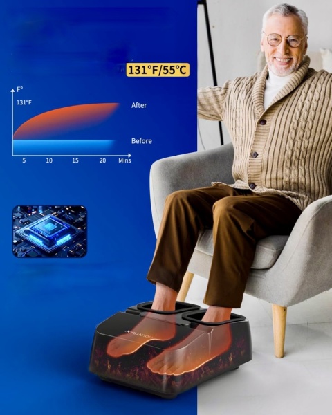 MOUNTRAX URZĄDZENIE DO MASAŻU STÓP Z CIEPŁEM 3D NEUROOPATIA PORZĄDNY