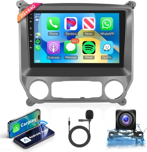 RADIO SAMOCHODOWE CARPLAY ANDROID CHEVROLET SILVERADO GMC SIERRA 2014-2018