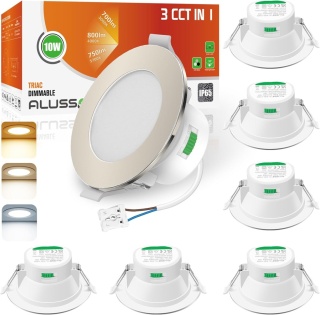 REFLEKTOR SUFITOWY OŚWIETLENIE LED ALUSSO 10W 6 SZTUK IP65 REGULOWANE