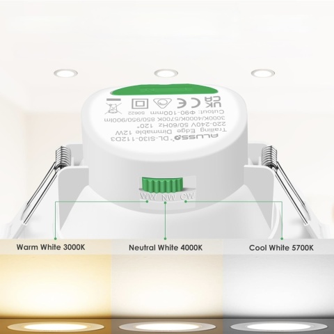 REFLEKTOR SUFITOWY OŚWIETLENIE LED ALUSSO 10W 6 SZTUK IP65 REGULOWANE