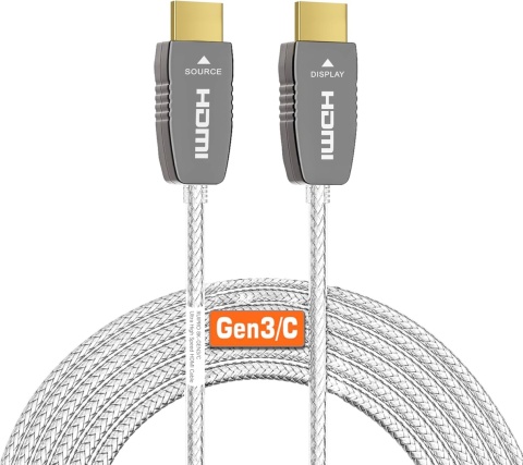 RUIPRO Kabel światłowodowy HDMI 2.1 z 8K 15M 48 Gbit/s, 8K 60 Hz, 4K 120 Hz