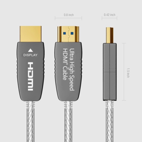RUIPRO Kabel światłowodowy HDMI 2.1 z 8K 15M 48 Gbit/s, 8K 60 Hz, 4K 120 Hz