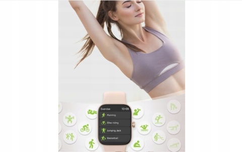 SMARTWATCH ASWEE YOUR FITNESS TRACKER 1.85 HD TARCZA DIY ZŁOTY RÓŻOWY