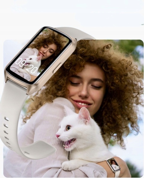 SMARTWATCH AmzHero D26 ZEGAREK SPORTOWY FITNESS BEŻOWY