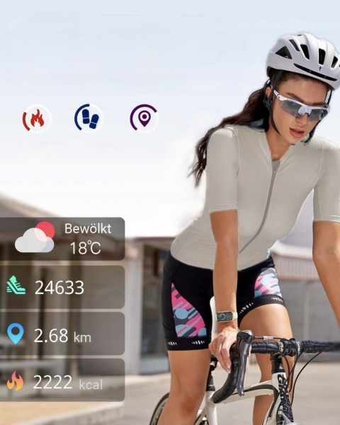 SMARTWATCH AmzHero D26 ZEGAREK SPORTOWY FITNESS BEŻOWY