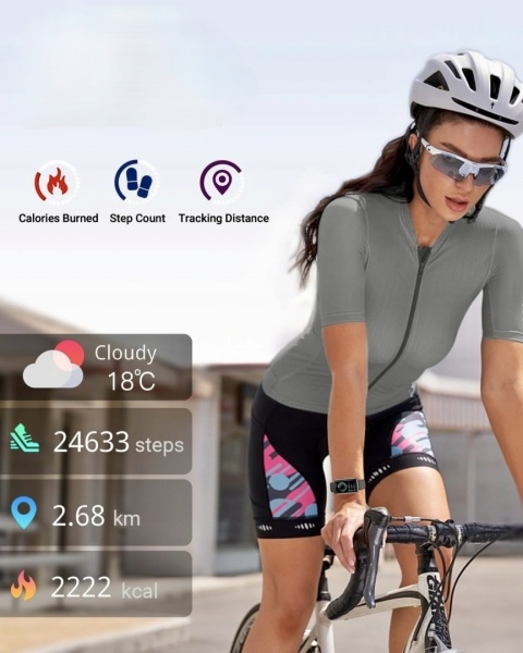 SMARTWATCH AmzHero D26 ZEGAREK SPORTOWY FITNESS CZARNY