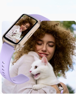 SMARTWATCH AmzHero D26 ZEGAREK SPORTOWY FITNESS FIOLETOWY