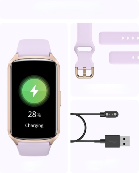 SMARTWATCH AmzHero D26 ZEGAREK SPORTOWY FITNESS FIOLETOWY