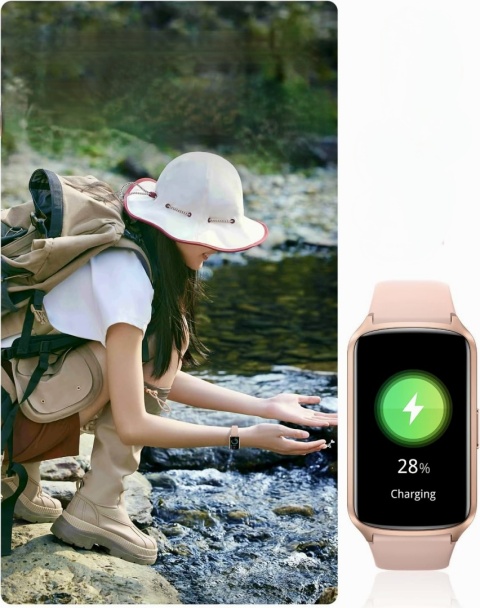 SMARTWATCH AmzHero D26 ZEGAREK SPORTOWY FITNESS RÓŻOWY