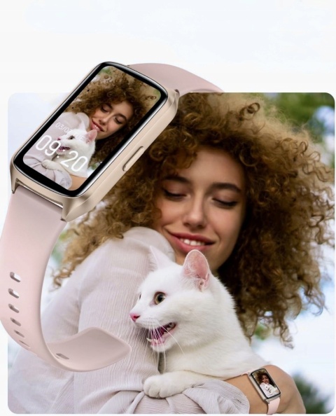 SMARTWATCH AmzHero D26 ZEGAREK SPORTOWY FITNESS RÓŻOWY