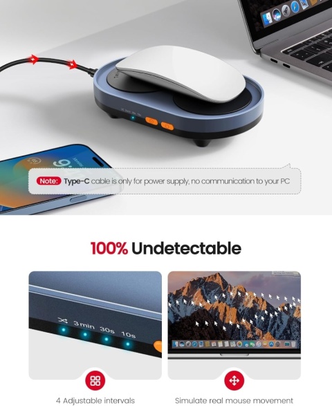 SYMULATOR RUCHU MYSZKĄ NIEWYMAGAJACY STEROWNIKÓW NIEWYKRYWALNY VAYDEER HOME