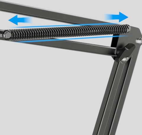 Statyw mikrofonowy biurkowy z ramieniem nożycowym kompat z mikrofonami