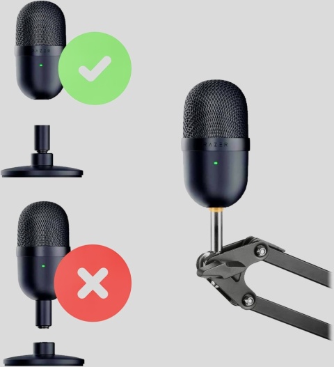 Statyw mikrofonowy biurkowy z ramieniem nożycowym kompat z mikrofonami