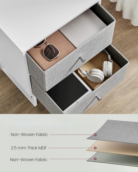 VASAGLE STOLIK NOCNY STYLOWY LGS029W14 WYMIARY 30 x 40 x 55 cm