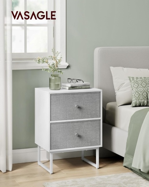 VASAGLE STOLIK NOCNY STYLOWY LGS029W14 WYMIARY 30 x 40 x 55 cm