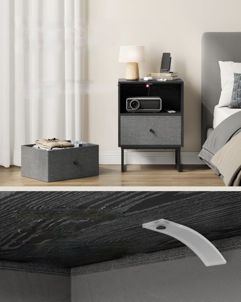 VASAGLE STOLIK NOCNY STYLOWY LGS029W14 WYMIARY 30 x 40 x 55 cm