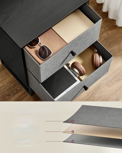 VASAGLE STOLIK NOCNY STYLOWY LGS029W14 WYMIARY 30 x 40 x 55 cm